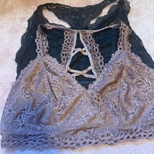 Daytrip Lace Bralette Set in Black and Brown